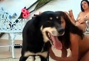 Woman gets pounded hard by an incredible doggie
