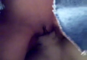 Clean shaven pussy is dominated by an animal in close up
